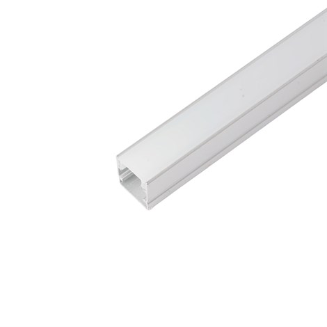 Профиль алюминиевый накладной, 10х10мм, серебро, CAB243 - фото 101078