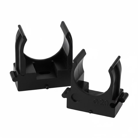 Крепеж-клипса для труб для прямого монтажа STEKKER PMPH25B черная в п/э D25 мм (упаковка 100 шт) - фото 101942