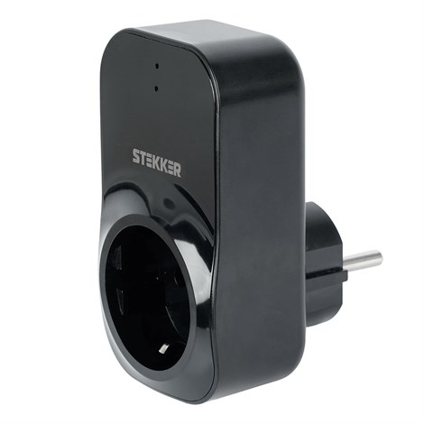 Реле напряжения для розетки STEKKER  VP-100B-3M, 230В,16A,черный - фото 102082