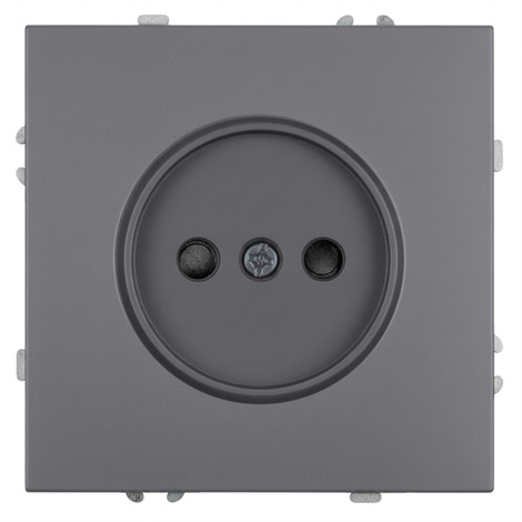 Розетка 1-местная с з/ш, б/з (механизм), СЗК, STEKKER, 250В, 16А, серия Эмили, RST16-5109-10ZK, платиново-серый, soft touch - фото 102307