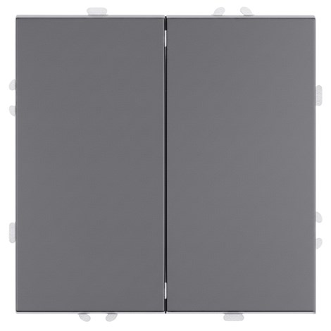 Выключатель 2-клавишный (механизм), СЗК, STEKKER, 250В, 10А, серия Эмили, RSW10-5104-10ZK, платиново-серый, soft touch - фото 102328