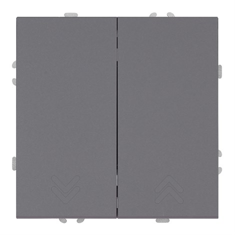 Переключатель 2-клавишный (механизм), СЗК, STEKKER, 250В, 10А, серия Эмили, RSW10-5107-10ZK, платиново-серый, soft touch - фото 102335