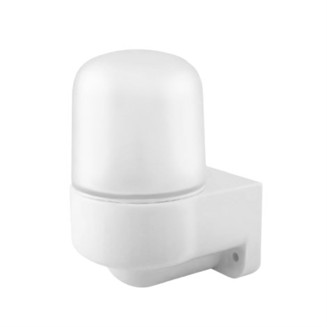 Светильник НББ 01-60-103 115х150х110мм, E27 max 60Вт, угловой керам. корпус, стекло, IP65, белый - фото 102735