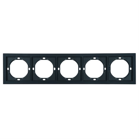 Рамка 5-местная, STEKKER, серия Мия, PFR00-3005-05, черный бархат - фото 103230