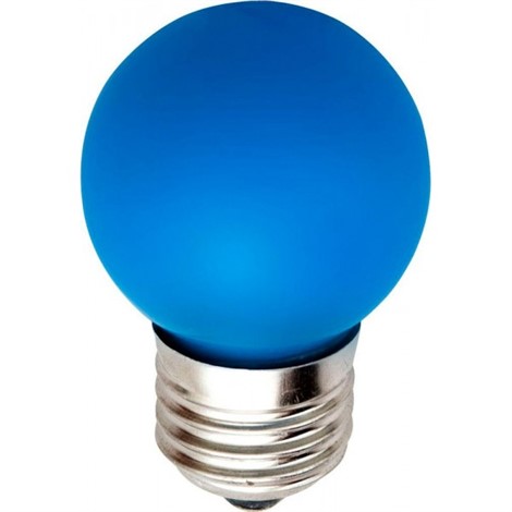 Светодиодная лампа Ecola globe LED color 5,0W G45 220V E27 Blue шар синий - фото 19745