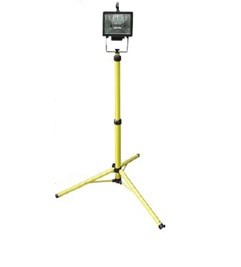 Галогенный прожектор Foton Lighting FL- 1007А 500W на желтой стойке - фото 22998