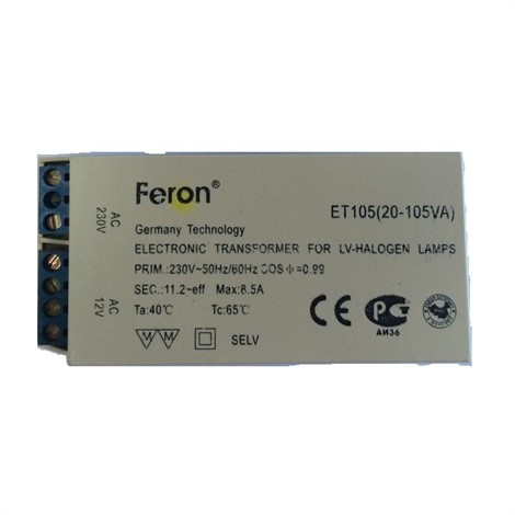 Feron ET-105 220V/12V/105W трансформатор электронный - фото 24219