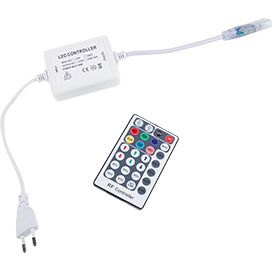 Ecola LED strip 220V RGB RF controller 600W 2,7A для ленты 220V 16x8 IP68 с радиопультом - фото 24704