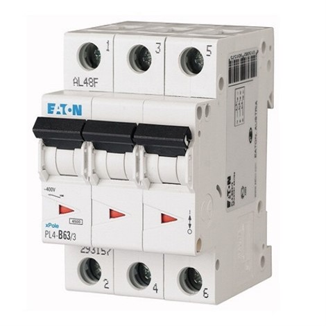 Автоматический выключатель 3п C 40А PL4-C40/3 4.5кА EATON 293164 - фото 25047