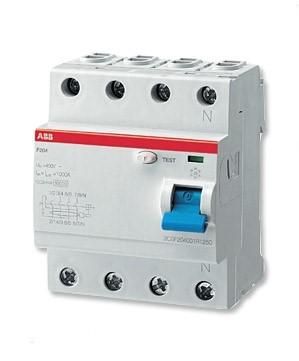 УЗО трехфазное ABB F204AC 4Р 40А тип AC 300mA - фото 25300