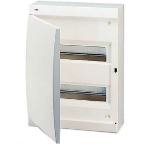 ABB Unibox Бокс навесной белый 24мод. с белой дв. IP41 (с клеммным блоком) - фото 25676