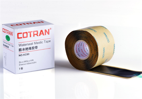 Изоляционная мастичная лента Cotran NO.KC80 51mm x 1.65mm x 3m (Сырая резина) - фото 27678