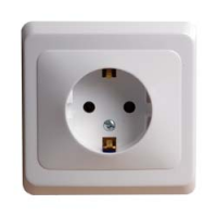 Lexel Этюд Белый Розетка 1-ая с/з (PC16-003B) - фото 28935