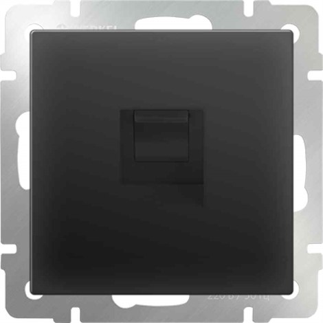 Телефонная розетка RJ-11 Werkel WL08-RJ-11 черный матовый - фото 29721