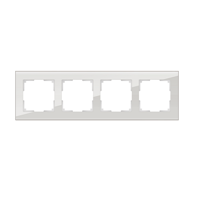 Рамка Werkel Favorit 4 поста WL01-Frame-04 Дымчатый, стекло - фото 29850