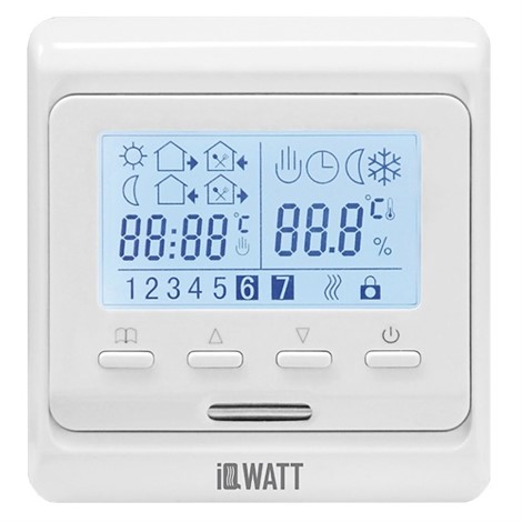 ПРОГРАММИРУЕМЫЙ ТЕРМОРЕГУЛЯТОР IQWatt THERMOSTAT P - фото 31608