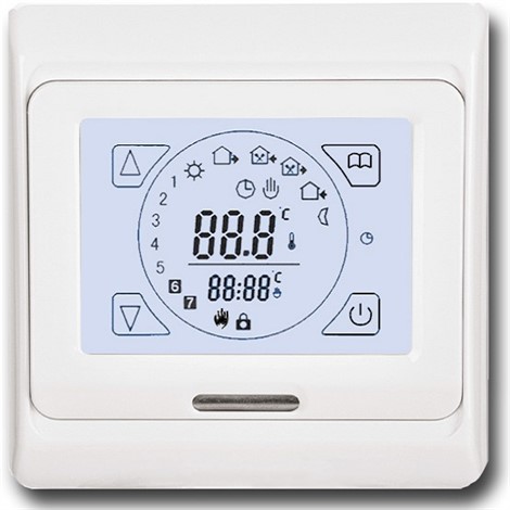 ПРОГРАММИРУЕМЫЙ C СЕНСОРНЫМ ДИСПЛЕЕМ ТЕРМОРЕГУЛЯТОР IQWatt THERMOSTAT TS - фото 31609