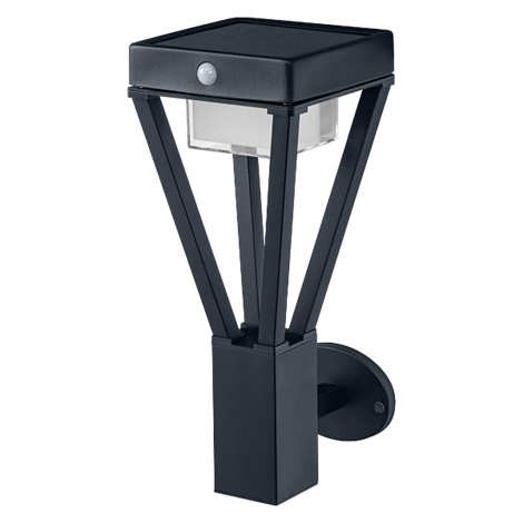 ENDURA LED STYLE SOLAR+SENSOR WALL BOUQUET/6W/3000K/550Lm/Black IP44 - сад-парк. свет-к LEDV - фото 43564