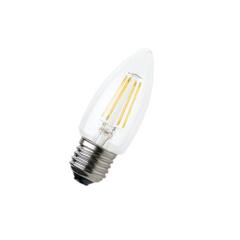 FL-LED Filament C35 7.5W E27 3000К 220V 750Лм 35*98мм FOTON_LIGHTING - лампа свеча прозрачная - фото 47604