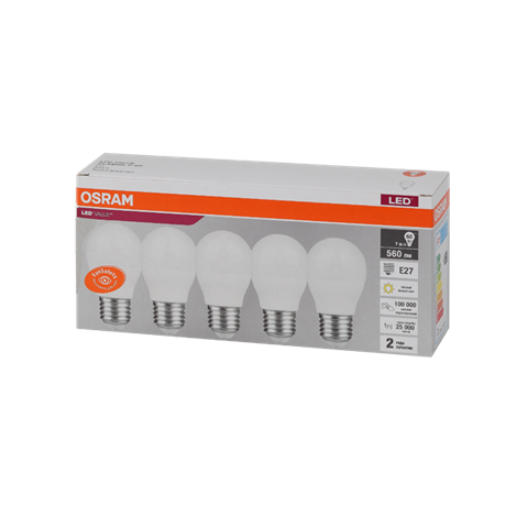 LVCLP60 7SW/830 230V E27 Экопак1X5 RU OSRAM - фото 48097