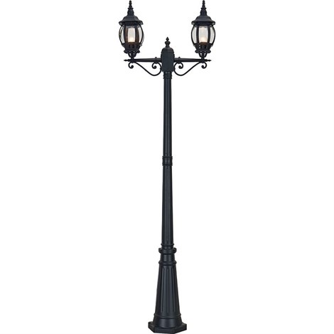 Светильник садово-парковый Feron 8114/PL8114 столб 2*100W E27 230V, черный - фото 50502