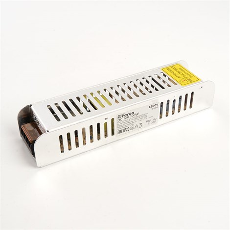 Трансформатор электронный для светодиодной ленты 100W 12V (драйвер), LB009 FERON - фото 50545