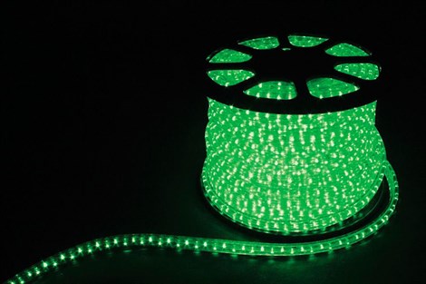 Дюралайт светодиодный Feron LED-R2W 2-х жильный , зеленый 1,44Вт/м 36LED/м 100м 220V - фото 50978