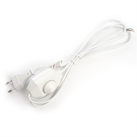Сетевой шнур с диммером 230V 2м, белый, DM103-200W - фото 51316