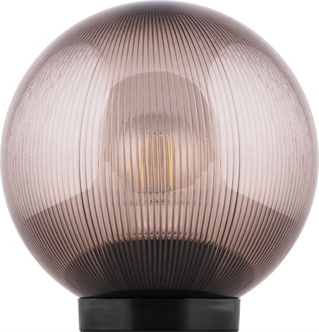 Светильник садово-парковый Feron НТУ 02-60-205 шар ПМАА E27 230V, призма дымчатый - фото 53933