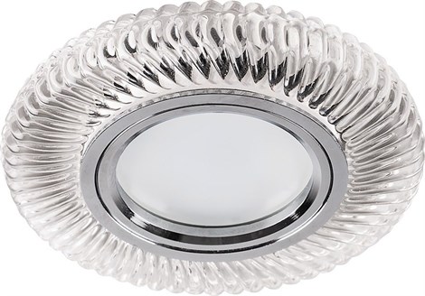 Светильник встраиваемый с LED подсветкой Feron CD988 потолочный MR16 G5.3 прозрачный - фото 55681