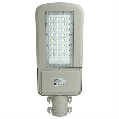 Светодиодный уличный консольный светильник Feron SP3050 80W 5000K 230V, серый - фото 59188