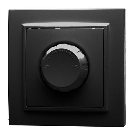 Выключатель диммирующий STEKKER, PSW10-9006-03, 250V, 600W, серия Эрна, черный - фото 62934
