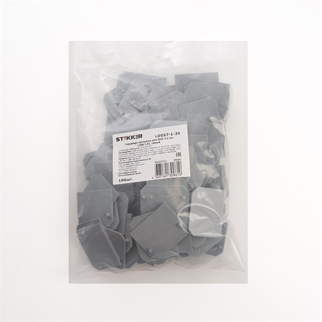 LD557-1-25 Торцевая заглушка для ЗНИ 2,5 мм (JXB 2,5), серый STEKKER - фото 64882