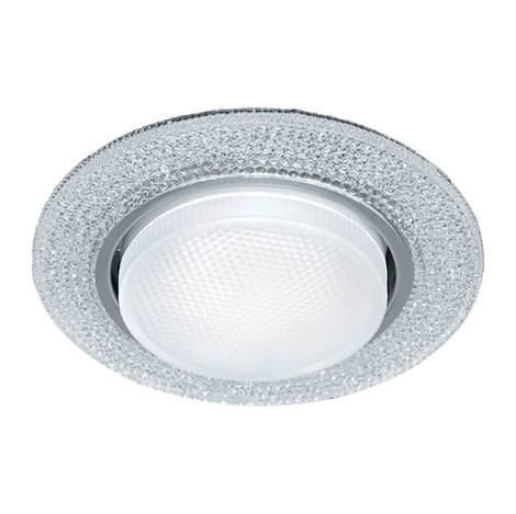 Светильник встраиваемый с белой LED подсветкой Feron CD4046 потолочный GX53 без лампы, прозрачный, хром - фото 65161
