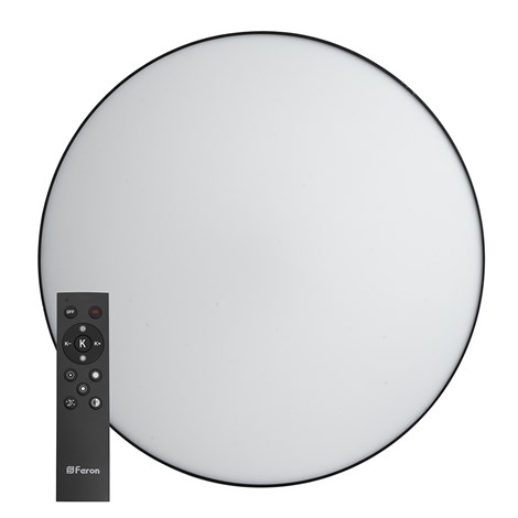 Светодиодный управляемый светильник Feron AL6200 “Simple matte” тарелка 80W 3000К-6500K черный - фото 65949
