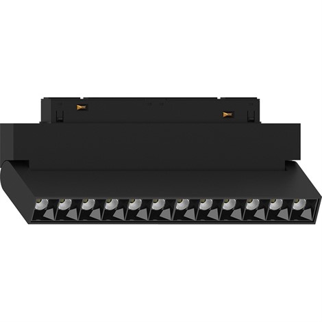 Светильник светодиодный Feron MGN301 трековый низковольтный 12W, 1080 Lm, 2700К, 30 градусов, черный серия LensFold - фото 74747