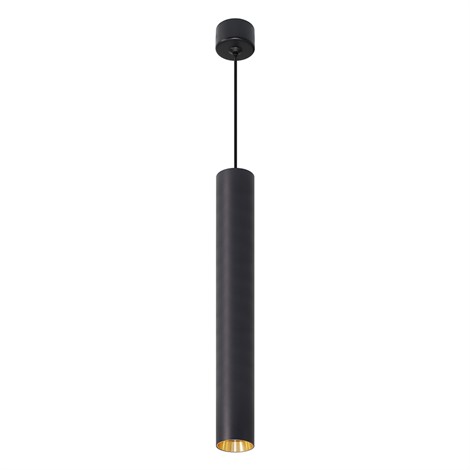 Светильник потолочный Feron ML1018 Barrel levitation на подвесе MR11 35W 230V, черный + золото 40*250 - фото 78774