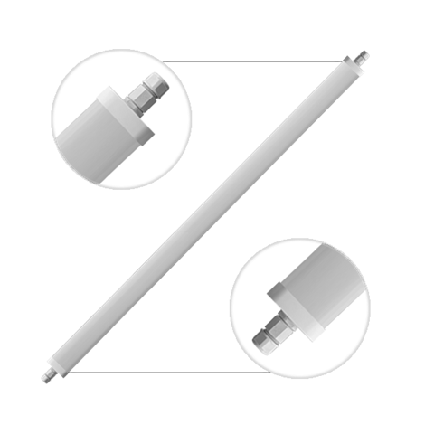 WP-C-1200-46-840-T(сквозной) IP66 46W 4000K 6000lm (130lm/W) 1228х65х55 - VS LED светильник - фото 82366