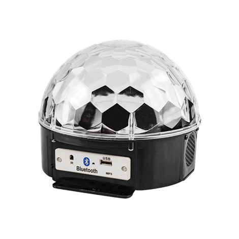 Декор-ый LED светильник ДИСКО-полусфера с пультом ДУ и Bluetooth, 230 В - фото 82698