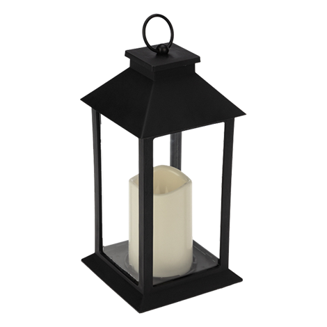 Декор-ый LED светильник со Свечой, черн., 3-AAA, 140x140x290 - фото 82703