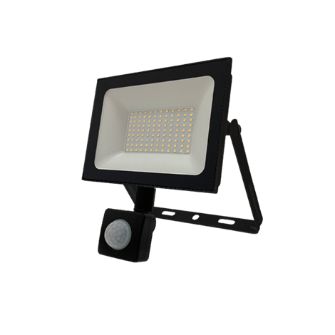 FL-LED Light-PAD SENSOR 100W Black 4200К 10000Лм 100Вт AC220-240В 235x220x55мм 750г - С датчиком - фото 88086