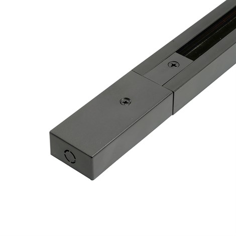 Шинопровод для трековых однофазных светильников, черный, 1м,  в наборе токоввод, заглушка, крепление, CAB1007 - фото 88469