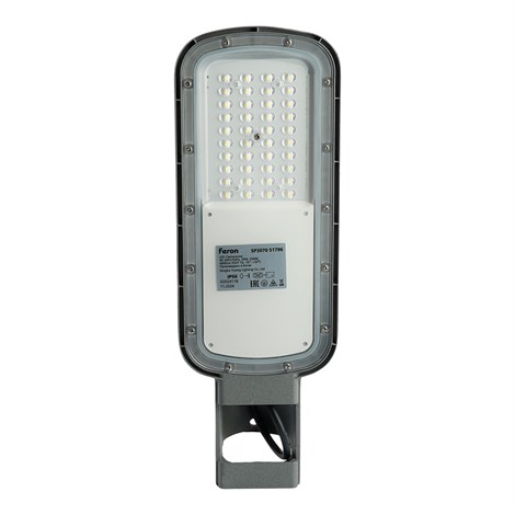 Светодиодный уличный консольный светильник Feron SP3070 30W 5000K 90-300V, серый - фото 90535