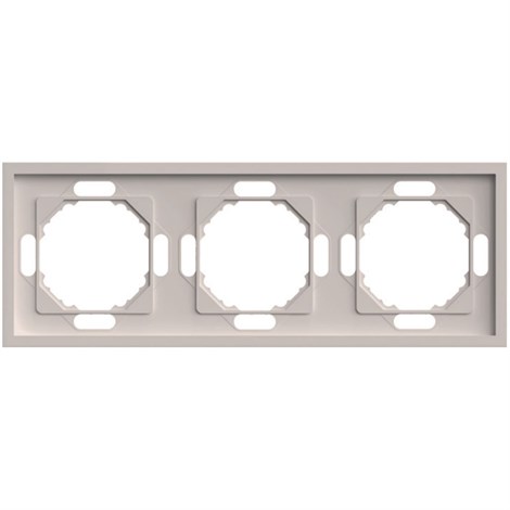 Рамка STEKKER, PFR00-5003-08 3-местная, серия Эмили, кашемир, soft touch - фото 91757