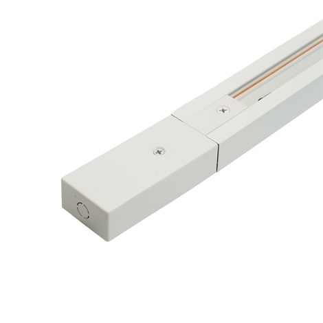 Шинопровод для трековых однофазных светильников, белый, 2м,  в наборе токоввод, заглушка, крепление, CAB1007 - фото 92131