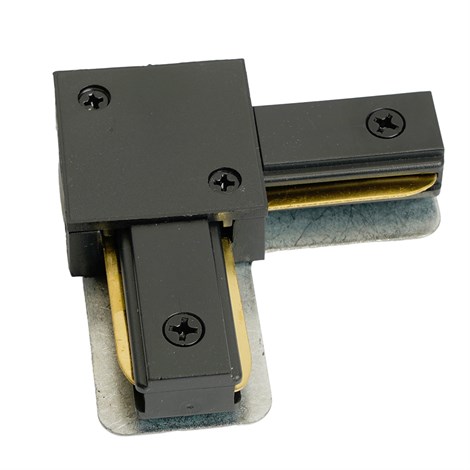 Коннектор угловой однофазный для шинопровода, черный, LD1021 - фото 92203