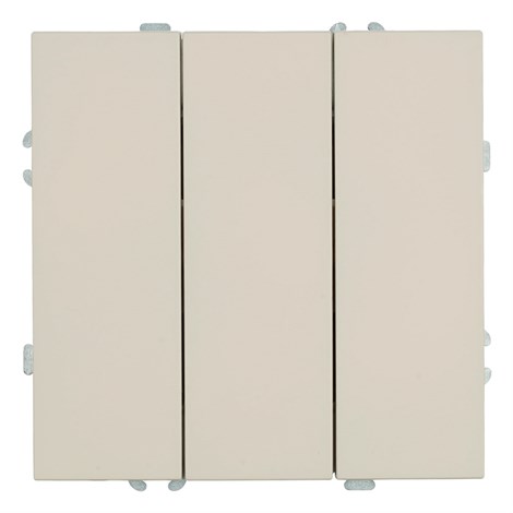 Выключатель 3-клавишный (механизм), STEKKER, 250В, 10А, серия Эмили, RSW10-5108-08, кашемир, soft touch - фото 92675