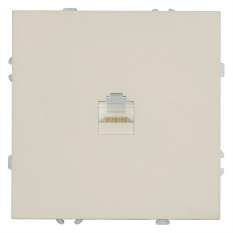 Розетка компьютерная 1-местная RJ-45 (механизм), серия Эмили, RST00-5117-08, кашемир, soft touch - фото 92690