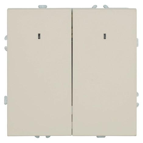 Выключатель 2-клавишный c индикатором (механизм), STEKKER, 250В, 10А, серия Эмили, RSW10-5102-08, кашемир, soft touch - фото 92699