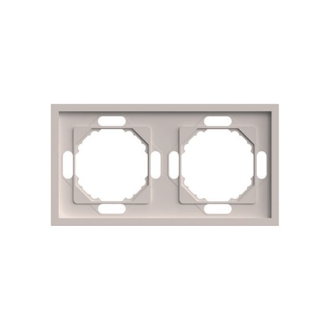 Рамка STEKKER, PFR00-5002-08 2-местная, серия Эмили, кашемир, soft touch - фото 92714